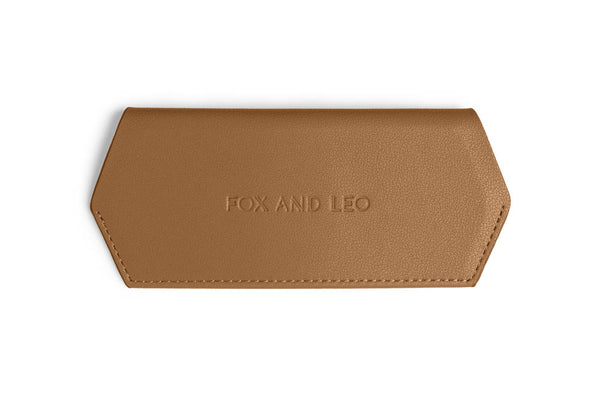 FOX AND LEO Glasses Case in Tan