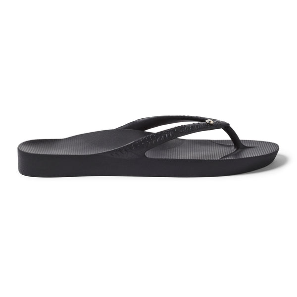 Archies Footwear - Black Crystal - Arch Support Thongs