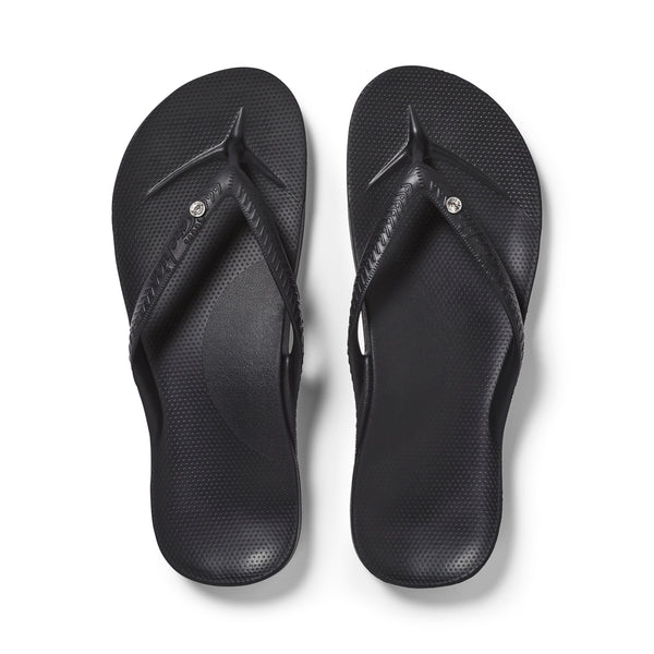 Archies Footwear - Black Crystal - Arch Support Thongs