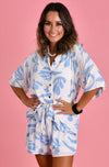 Go Girl Yacht Shirt in Coral Reef Blue