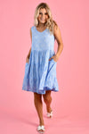 Maui Fern Dress - Scallop Blue