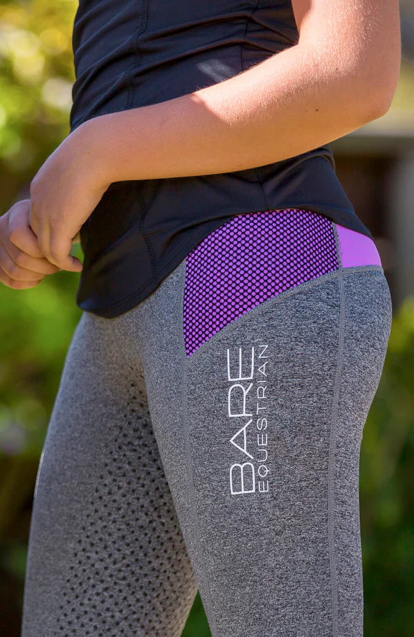 BARE Performance Riding Tights in Glow ( Purple )