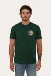 Ringers Western - Signature Bull Flag Mens Stock Fit T-Shirt - Pine