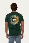 Ringers Western - Signature Bull Flag Mens Stock Fit T-Shirt - Pine