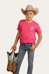 Ringers Western - Signature Bull Flag Kids Classic Fit T-Shirt - Melon