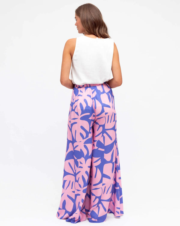 Noa Blue Wide-Leg Pants