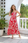 Scarlet Horizon Maxi Dress in Red