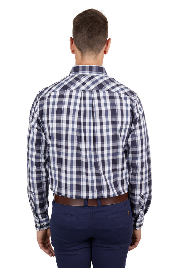 Thomas Cook Men's Cain Check 1 Pocket Long Sleeve Shirt