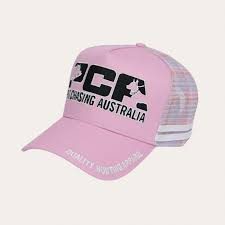 Pig Chasing Lilac Checked Trucker Cap