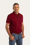 Ringers Western - Essential Mens Polo in Burgundy