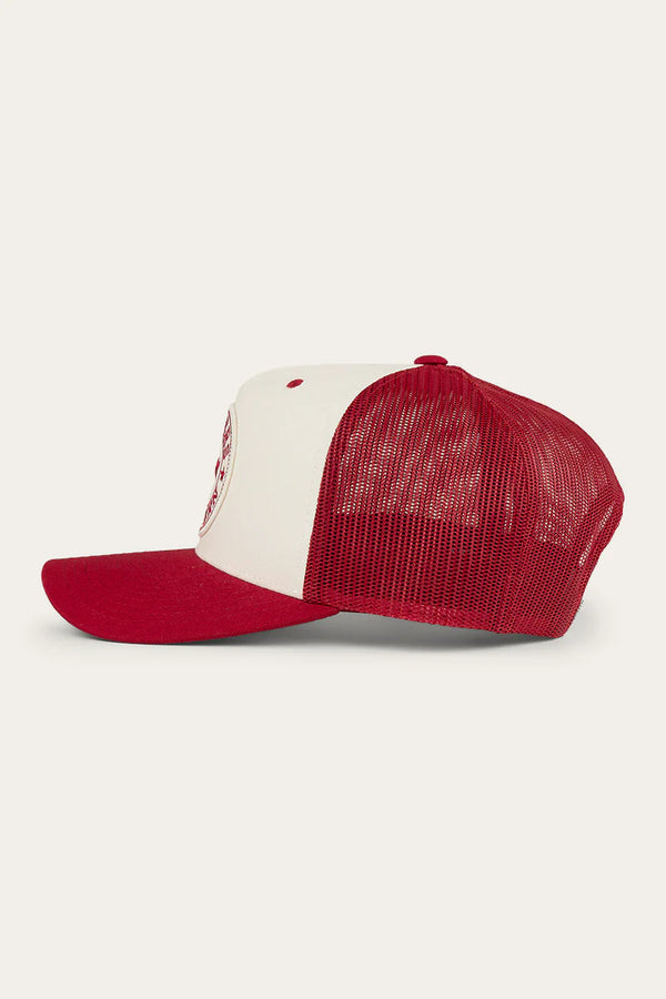 Ringers Western - Signature Bull Trucker Cap - Red / Off White