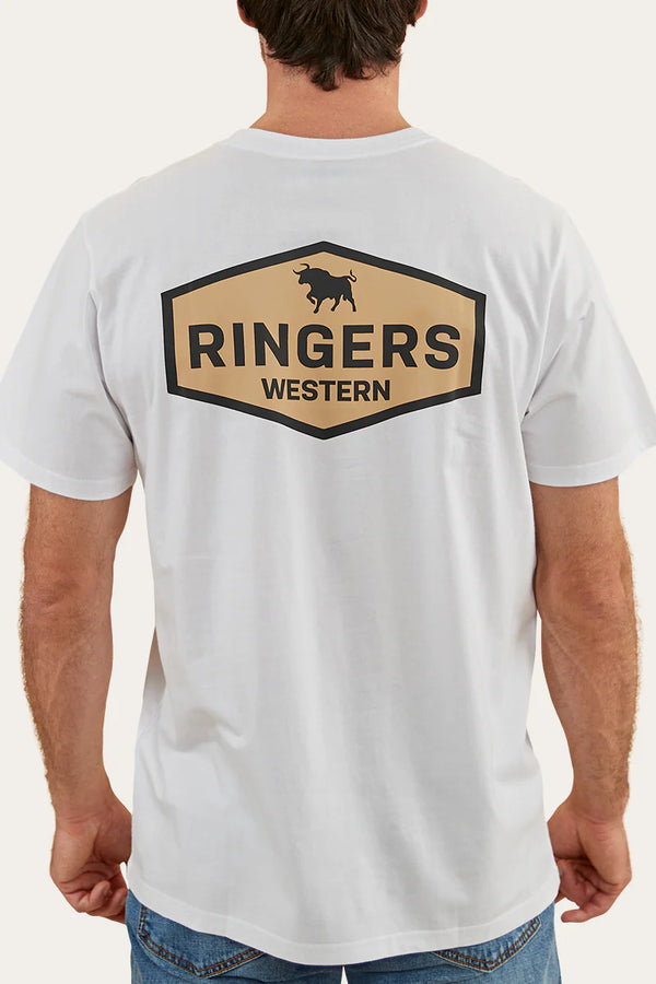 Ringers Western - Servo Mens Loose Fit T Shirt in White