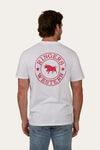 Ringers Western - Signature Bulls Loose Fit Tee - White / Red