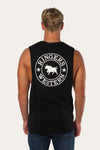 Ringers Western - Signature Bull Mens Muscle Tank - Black/White