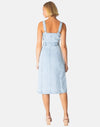 Lilah Button Up Midi Denim Dress