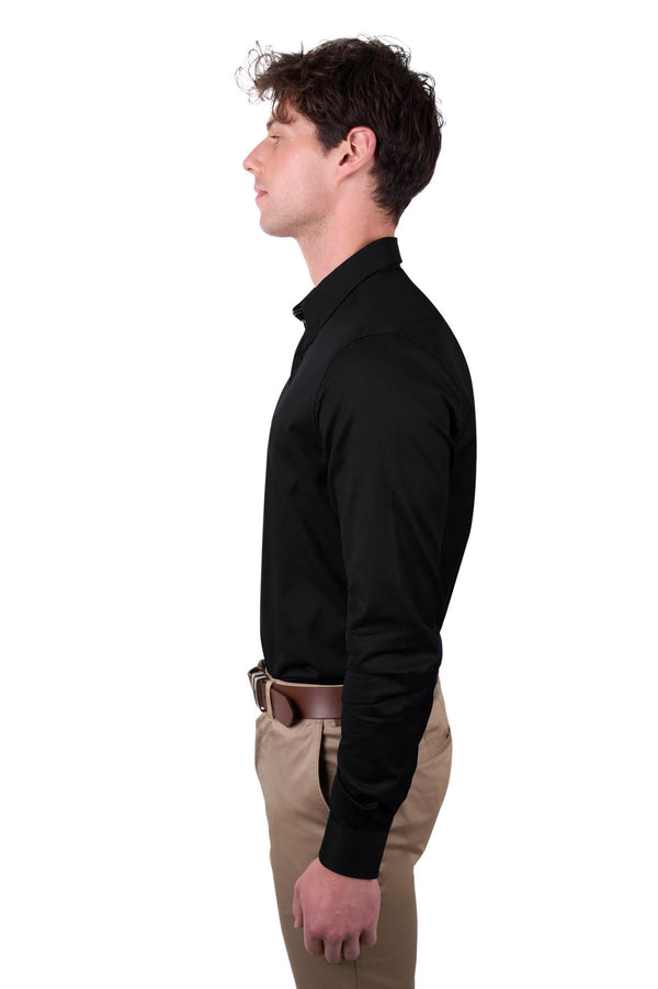 Thomas Cook - Men's Callum Tailored Long Sleeve Shirt in Black