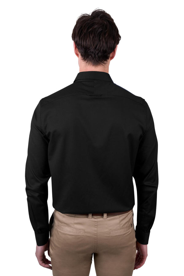 Thomas Cook - Men's Callum Tailored Long Sleeve Shirt in Black