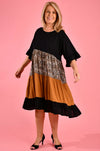 Bodacious - Panel Dress in Cheetah Cinnamon