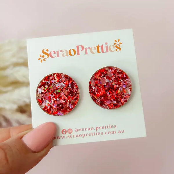 XL Red Foil Studs