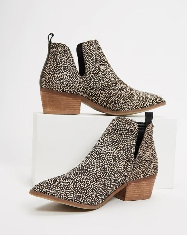 Jungle Black leopard Ankle Boot